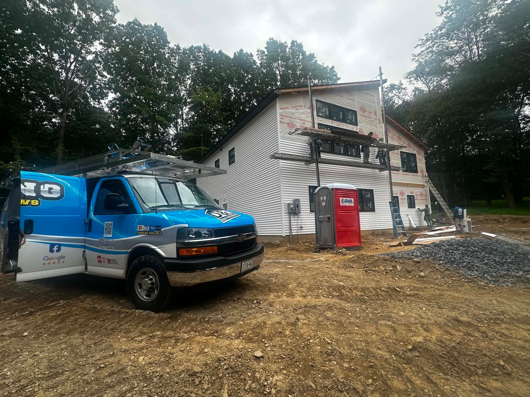 Service van at job site