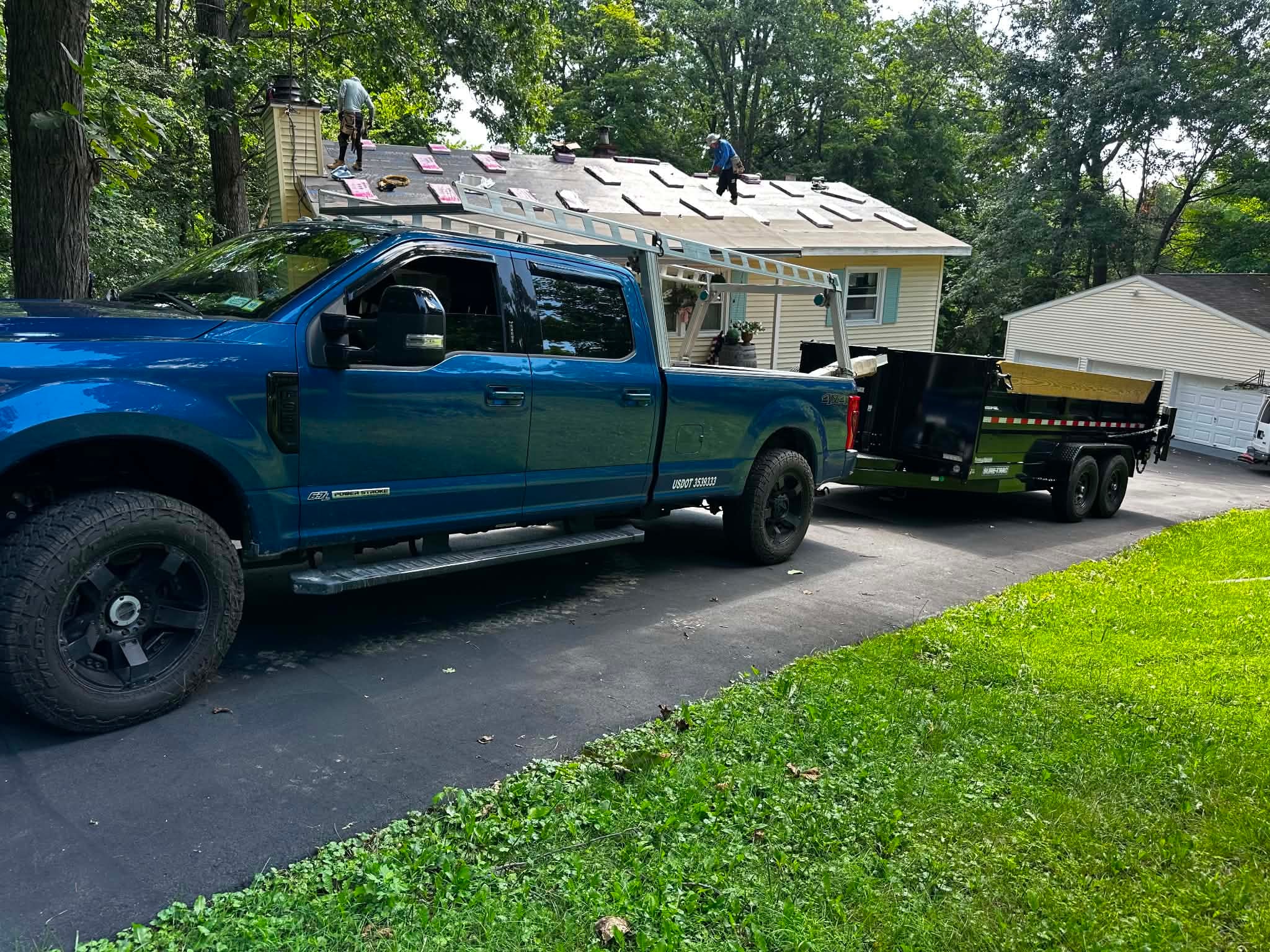 D&J truck and trailer on site