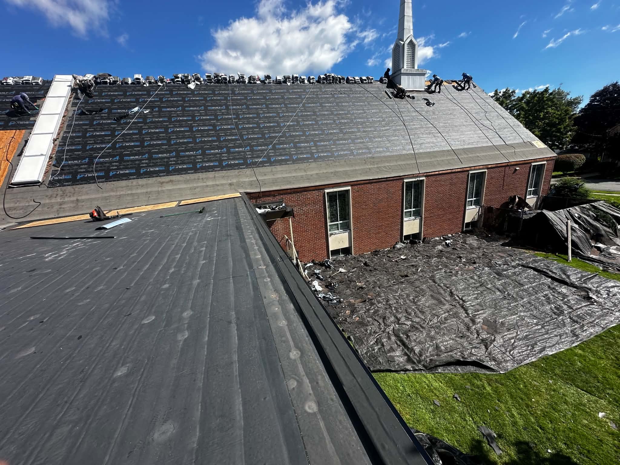 Church roof installation project