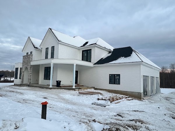 Two-story suburban home exterior